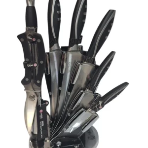 سرویس کارد آشپزخانه استیل مشکی ام جی اس